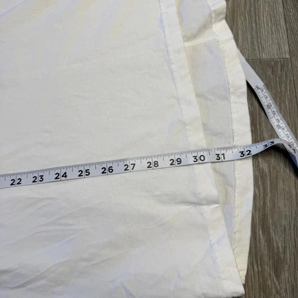 ZARA 100% cotton long white t-shirt size L - Picture 3 of 8